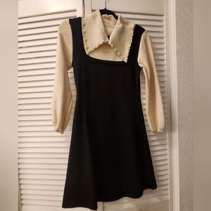 Pearl collared Korean dress
